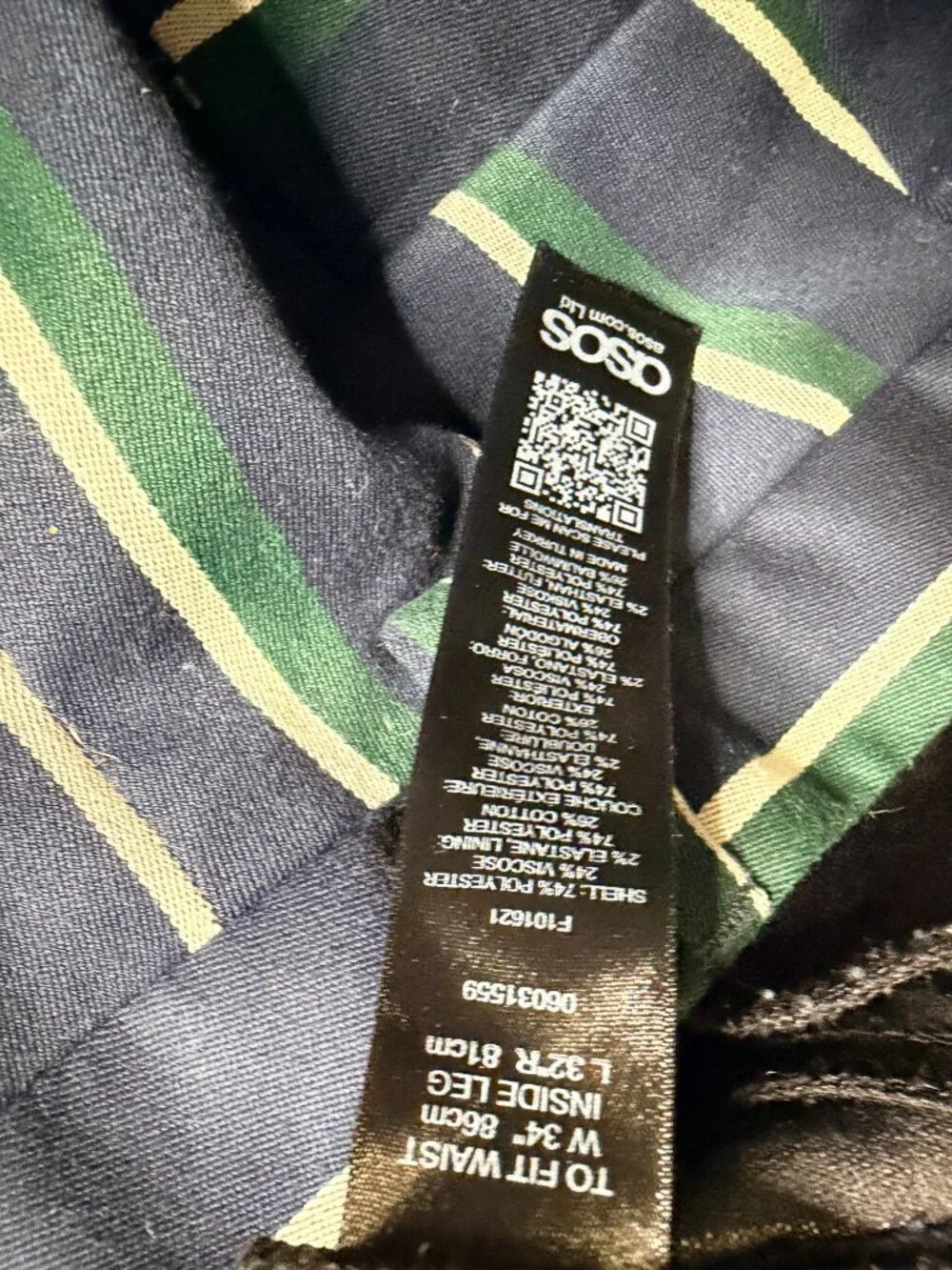 ASOS pinstripe trousers